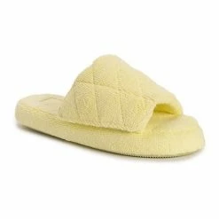 Women's MUK LUKS Oriole Toweling Slide Slippers Yellow