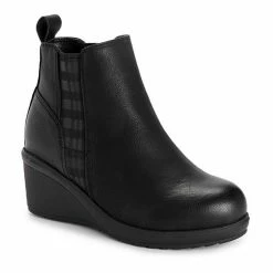 MUK LUKS England Women's Wedge Ankle Boots Black