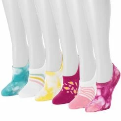 Women's MUK LUKS 6-pack No-Show Sport Socks Color Block