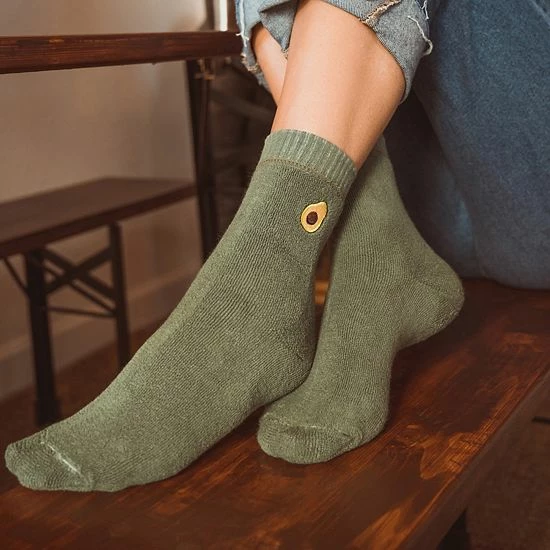 Women's MUK LUKS 3-pack Terry Crew Socks Alice Blue - Image 4