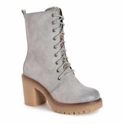 MUK LUKS Riser Jazz Women's Combat Boots Gray