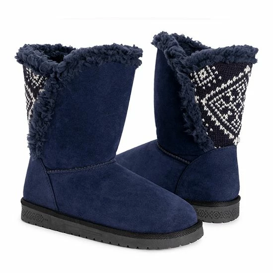 Essentials By MUK LUKS Carey Women's Winter Boots Gray Charcoal - Image 8