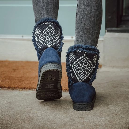 Essentials By MUK LUKS Carey Women's Winter Boots Gray Charcoal - Image 9