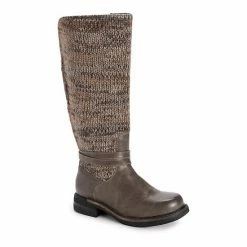 MUK LUKS Logger Alberta Women's Knee-High Boots Gray