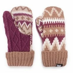 Women's MUK LUKS® Cuff Mittens Canyon Rose