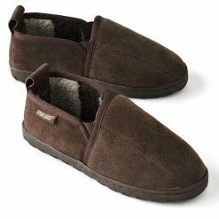 MUK LUKS Men's Berber Fleece Slippers Chocolate