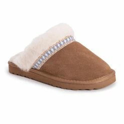 Women's MUK LUKS® Dawn Suede Scuff Slippers Caramel