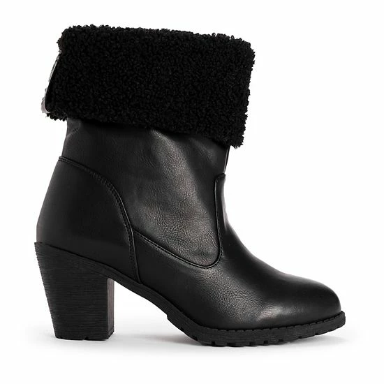 MUK LUKS Lacy Lily Women's Heeled Ankle Boots Black - Image 2