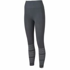 MUK LUKS Patterned Leggings Dark Brown Fairisle