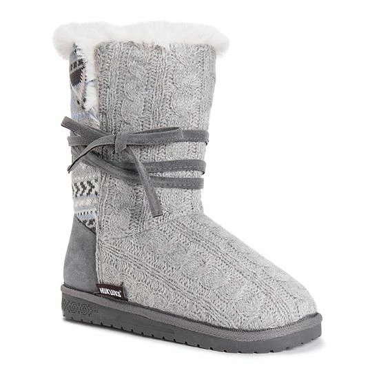 MUK LUKS Clementine Women's Winter Boots Light Gray
