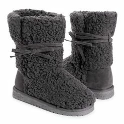 Essentials By MUK LUKS Clementine Women's Winter Boots Black Plaid -MUK LUKS SHOP unnamed file 1676