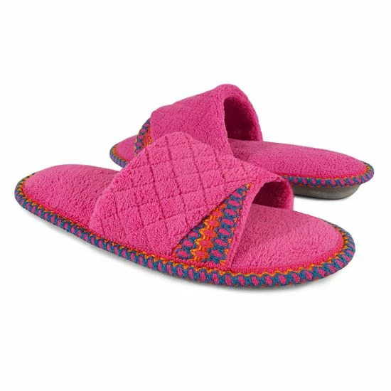 MUK LUKS Sally Women's Open-Toe Scuff Slippers Daisy White - Image 4