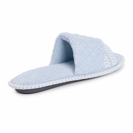 MUK LUKS Sally Women's Open-Toe Scuff Slippers Daisy White - Image 10