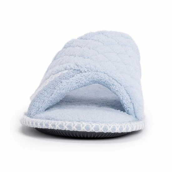 MUK LUKS Sally Women's Open-Toe Scuff Slippers Daisy White - Image 11