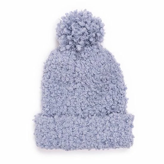 MUK LUKS® Women's Popcorn Cuff Knit Pom Hat Moonstone