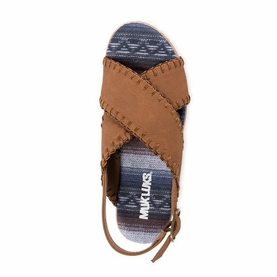 MUK LUKS City Highrise Women's Platform Sandals Taupe - Image 4