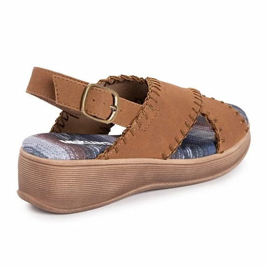 MUK LUKS City Highrise Women's Platform Sandals Taupe - Image 6