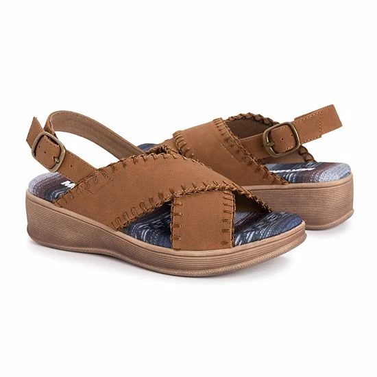 MUK LUKS City Highrise Women's Platform Sandals Taupe - Image 8