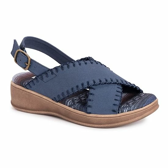 MUK LUKS City Highrise Women's Platform Sandals Taupe - Image 11