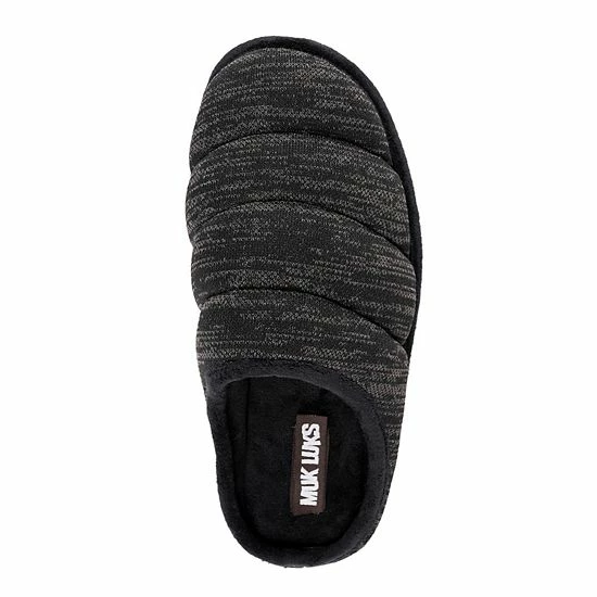 Men's MUK LUKS® Marcus Clog Slippers Ash Medium Gray - Image 5
