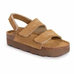 MUK LUKS Bounce House Women's Wedge Sandals Brown