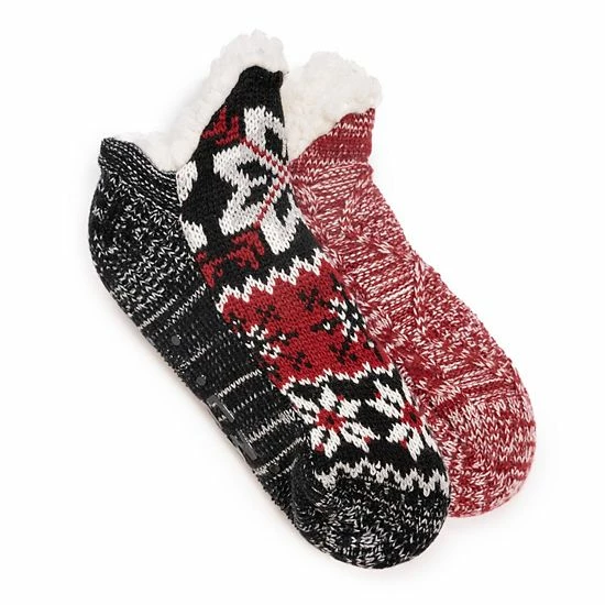 Women's MUK LUKS 2-Pack Short Cabin Socks Alice Blue - Image 2