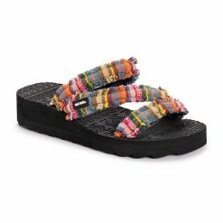 MUK LUKS Wave Riptide Women's Sandals Brown Leopard