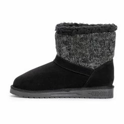 Essentials By MUK LUKS Alyx Women's Winter Boots Black Dark Gray -MUK LUKS SHOP unnamed file 2258