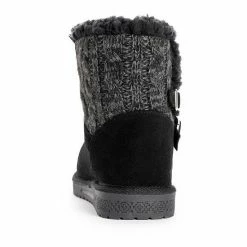 Essentials By MUK LUKS Alyx Women's Winter Boots Black Dark Gray -MUK LUKS SHOP unnamed file 2261