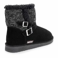Essentials By MUK LUKS Alyx Women's Winter Boots Black Dark Gray -MUK LUKS SHOP unnamed file 2262