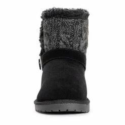 Essentials By MUK LUKS Alyx Women's Winter Boots Black Dark Gray -MUK LUKS SHOP unnamed file 2263
