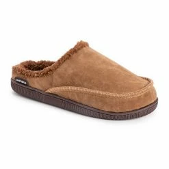 Men's MUK LUKS Faux Suede Clog Slippers Brown