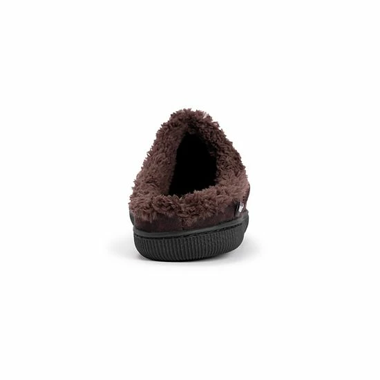 Men's MUK LUKS Faux Suede Clog Slippers Brown - Image 2
