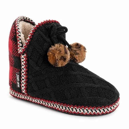 Women's Muk Luks Black Amira Slippers Ginger - Image 7
