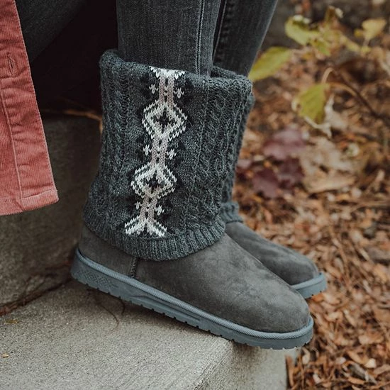 Essentials By MUK LUKS Cheryl Women's Winter Boots Gray 11 Essentials By MUK LUKS Cheryl Women's Winter Boots Gray - Image 9