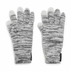 Women's MUK LUKS Heat Retainer Gloves Medium Gray Heather