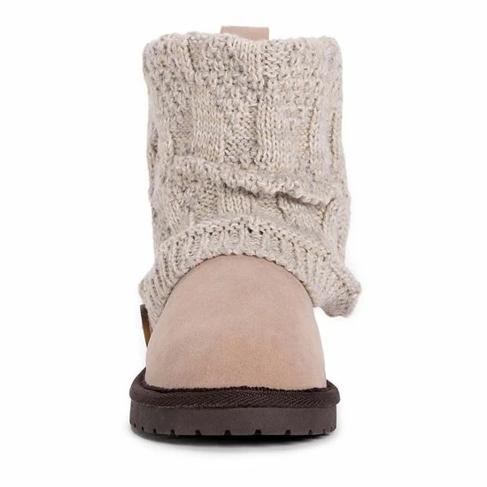 Essentials By MUK LUKS Laurel Women's Knit Winter Boots Black Gray - Image 5