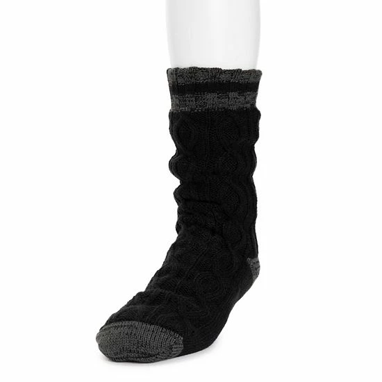 Men's MUK LUKS® Tall Cozy Lounge Socks Grey - Image 4