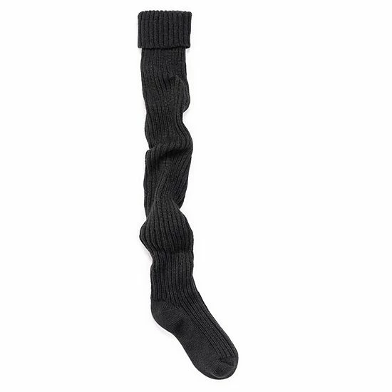 Women's MUK LUKS Chunky Ribbed Over The Knee Socks Ebony 4 Women's MUK LUKS Chunky Ribbed Over The Knee Socks Ebony - Image 2