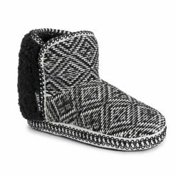 Women's MUK LUKS Anita Sherpa Boot Slippers White