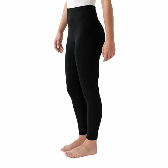 Women's MUK LUKS Fleece Lined Leggings Black - Image 3