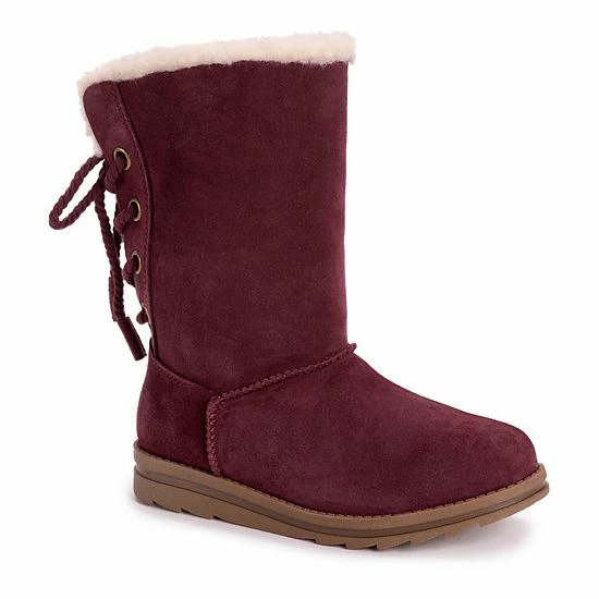 MUK LUKS Ziggy Rodeo Women's Suede Winter Boots Bordeaux - Image 13