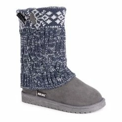 Essentials By MUK LUKS Cheryl Women's Knit Winter Boots Gray -MUK LUKS SHOP unnamed file 509