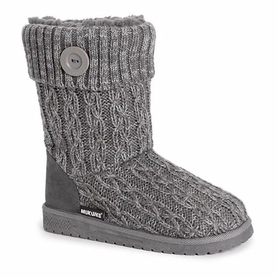 Essentials By MUK LUKS Janet Women's Knit Winter Boots Shadow 11 Essentials By MUK LUKS Janet Women's Knit Winter Boots Shadow - Image 9