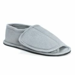 Men's MUK LUKS Adjustable Open-Toe Slippers Pearl Gray